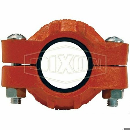 DIXON S Hex Size Standard Pipe Coupling with EPDM Gasket, 1-1/2 in Nominal, Grooved End Style, Ductile Iro C115